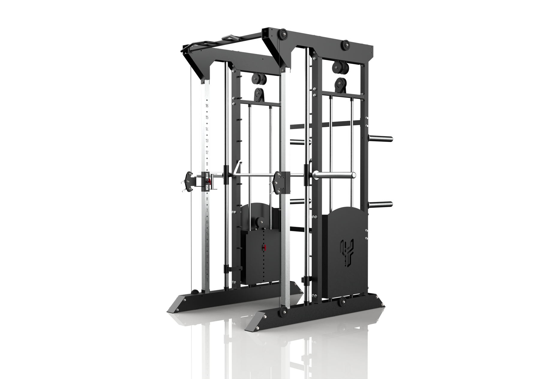 Functional trainer rack — KeyShot render