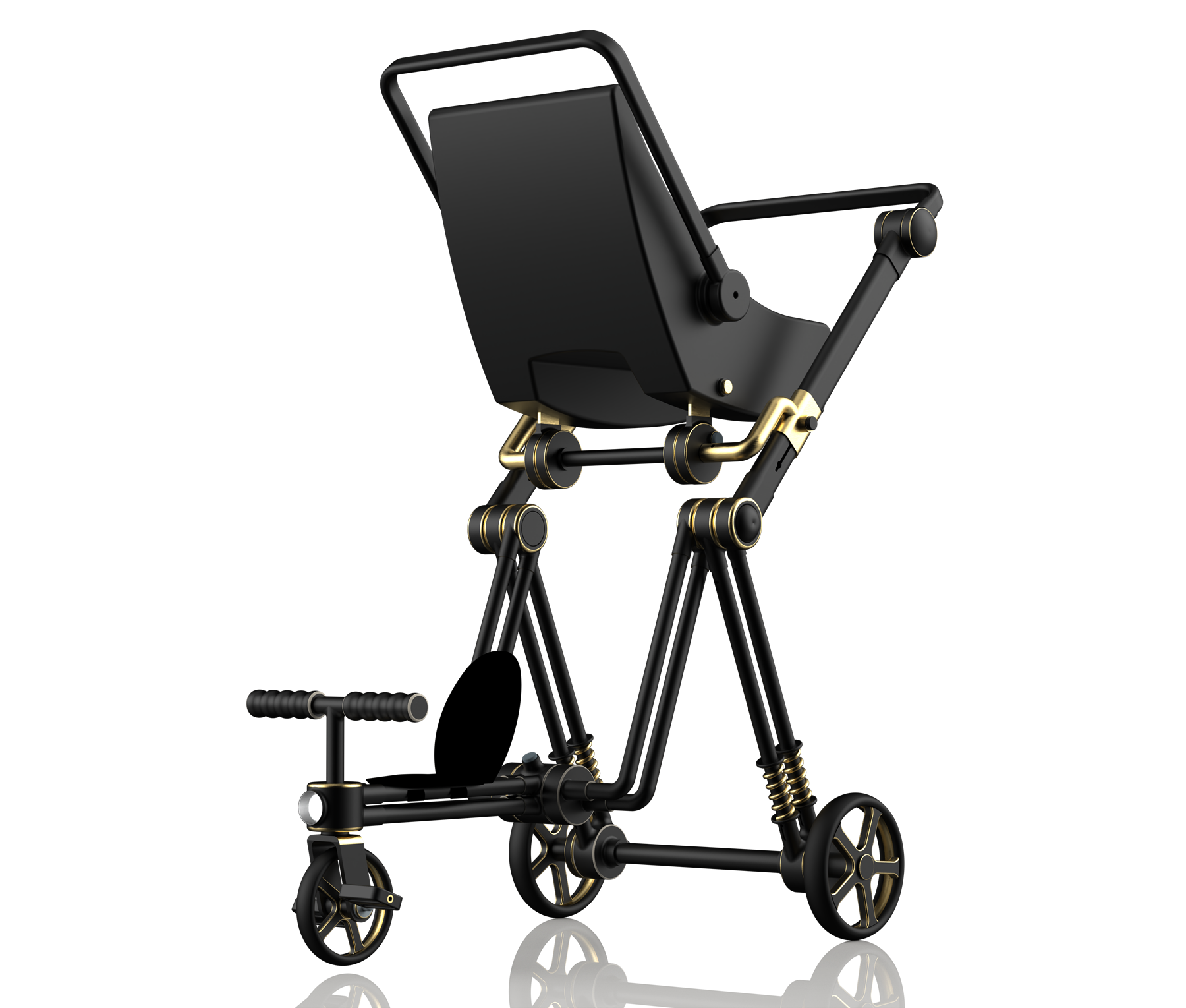 3-in-1 baby mobility trike — KeyShot render